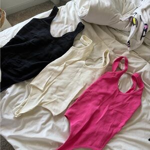 NWT Bundle of 3 Free people soft ribbed bodysuits